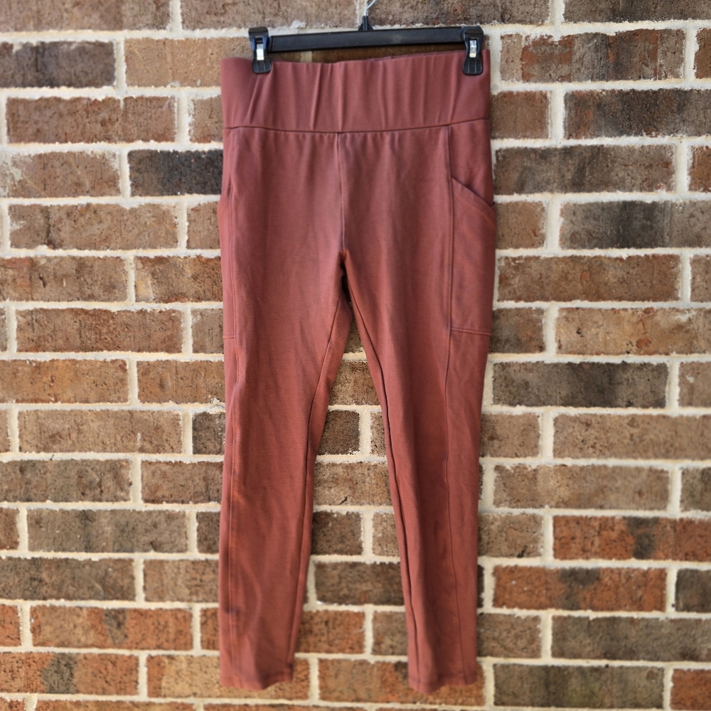 LOFT Rust Leggings Women’s Medium Stretch Pull On Casual Athleisure Pants